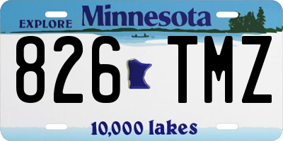 MN license plate 826TMZ