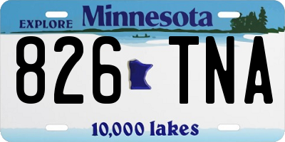 MN license plate 826TNA