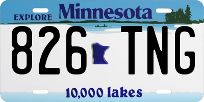 MN license plate 826TNG