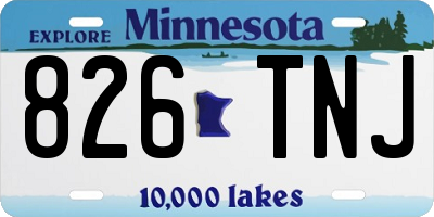 MN license plate 826TNJ