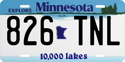 MN license plate 826TNL