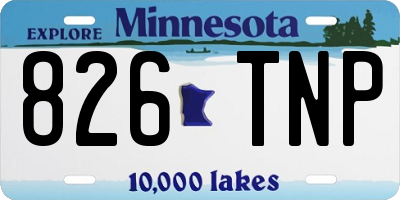MN license plate 826TNP