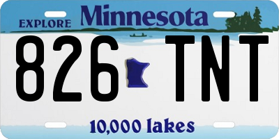 MN license plate 826TNT