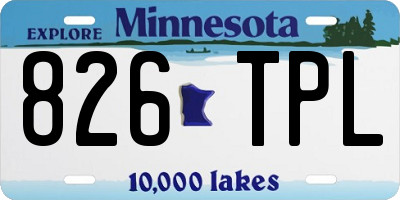 MN license plate 826TPL
