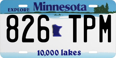 MN license plate 826TPM
