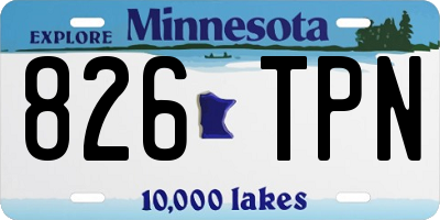 MN license plate 826TPN