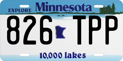 MN license plate 826TPP