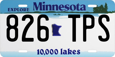 MN license plate 826TPS
