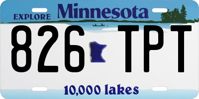 MN license plate 826TPT
