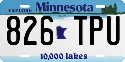 MN license plate 826TPU