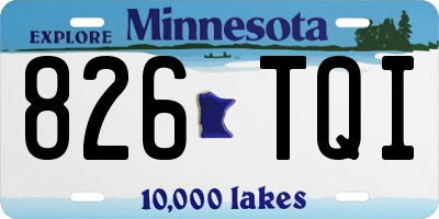 MN license plate 826TQI