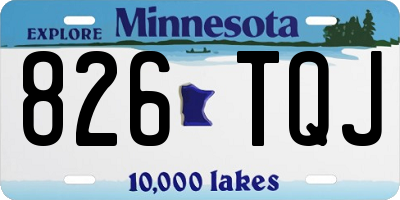 MN license plate 826TQJ