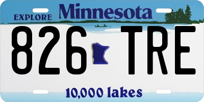 MN license plate 826TRE