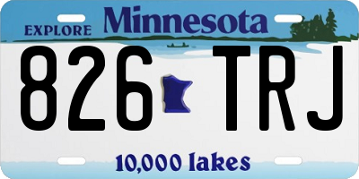 MN license plate 826TRJ