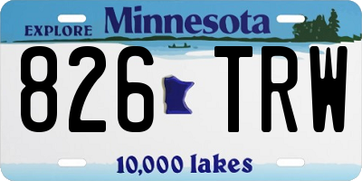 MN license plate 826TRW