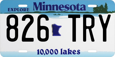 MN license plate 826TRY