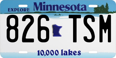 MN license plate 826TSM