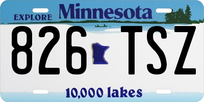 MN license plate 826TSZ