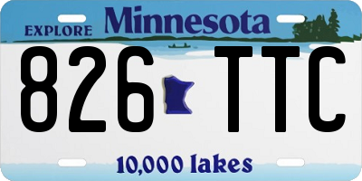MN license plate 826TTC
