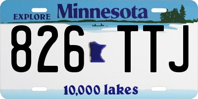 MN license plate 826TTJ