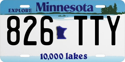 MN license plate 826TTY