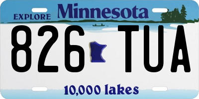 MN license plate 826TUA