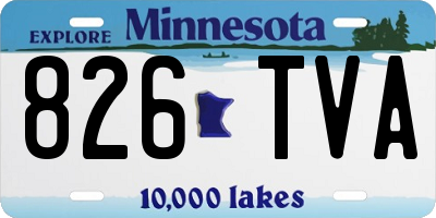 MN license plate 826TVA