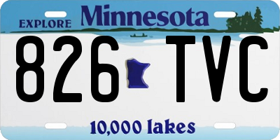 MN license plate 826TVC