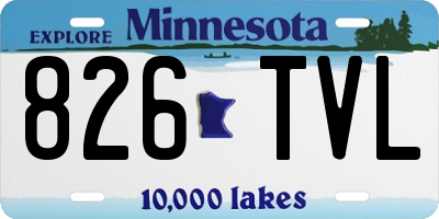 MN license plate 826TVL