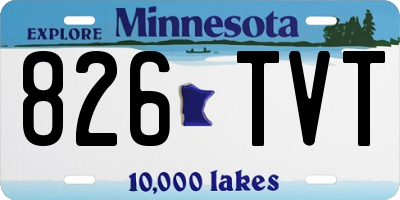 MN license plate 826TVT