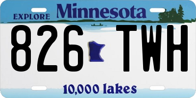 MN license plate 826TWH