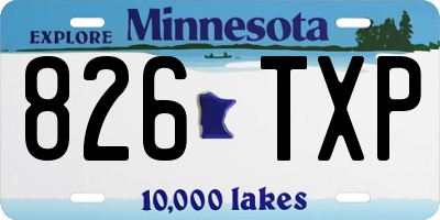 MN license plate 826TXP
