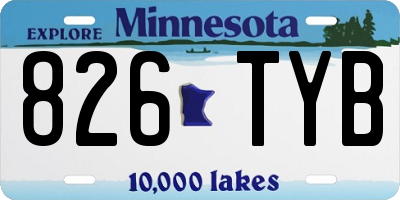 MN license plate 826TYB