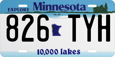 MN license plate 826TYH