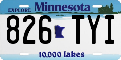 MN license plate 826TYI