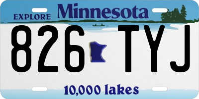 MN license plate 826TYJ