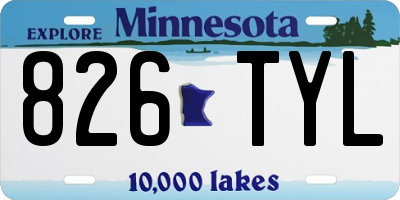 MN license plate 826TYL