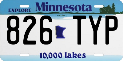 MN license plate 826TYP