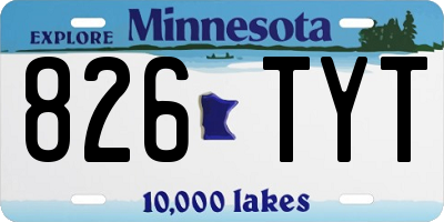 MN license plate 826TYT