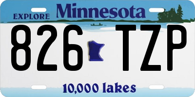 MN license plate 826TZP