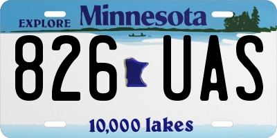 MN license plate 826UAS
