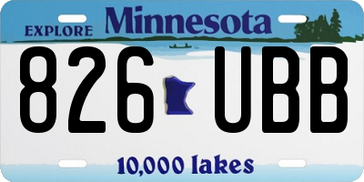 MN license plate 826UBB