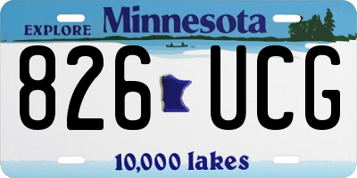 MN license plate 826UCG