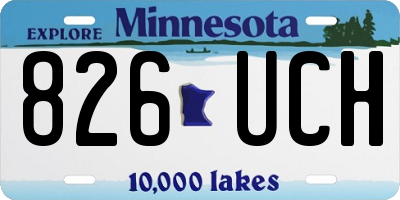 MN license plate 826UCH