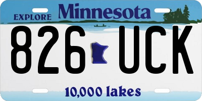 MN license plate 826UCK