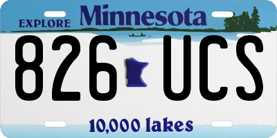 MN license plate 826UCS