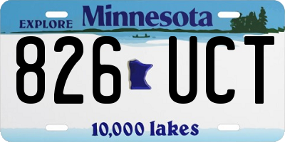 MN license plate 826UCT