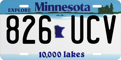 MN license plate 826UCV