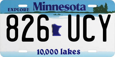 MN license plate 826UCY