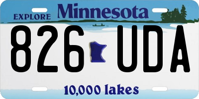 MN license plate 826UDA